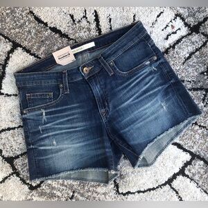 Big Star Vintage Collection Buckle Curvy Fit Mid-Rise Maddie Distressed Shorts